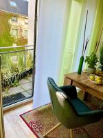 Posezení v ubytování Luxurious city apartment incl garage and terrace