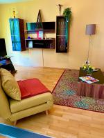 Posezení v ubytování Luxurious city apartment incl garage and terrace