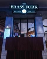 Un cartel para la cocina y el bar Bass Fork en un edificio. en Palace Station Hotel & Casino, en Las Vegas
