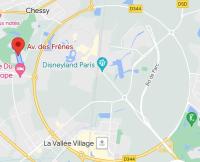 a map of la valle ville villages at Appartement Hermitage à 10 minutes de Disney in Montévrain