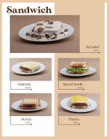 金巴亚Eco Hotel La Colina Mirador Con aire acondicionado的一组盘子里三明治的图片拼贴画