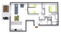 Boutique Stays - Zinc Views 501の見取り図または間取り図