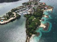 an aerial view of a small island in the water at Studio Fresh&amp;Cosy Trois-Ilets - 3 étoiles-Hotel Carayou in Les Trois-Îlets