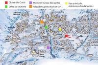 a map of the disneyland resort at Chalet Bio Corti 6p. 3 ch proche pistes&#47;commerces in Champagny-en-Vanoise
