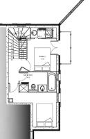 a drawing of a floor plan of a house at Chalet Bio Corti 6p. 3 ch proche pistes&#47;commerces in Champagny-en-Vanoise