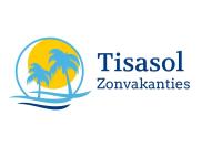 a logo for a resort with palm trees and the words tristan zimbabwez at Mobile home 5-pers Camping Leï Suves-Côtes d&#39;Azur-including airco in Roquebrune-sur-Argens