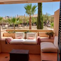 Posezení v ubytování Un Oasis en Hacienda del Álamo