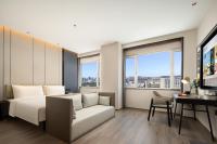 Atour Hotel Tianjin Zhongbei Haitai Industrial Parkにあるシーティングエリア