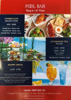 un collage de fotos de un menú para un restaurante en Handy Panorama Nha Trang Condotel, en Nha Trang