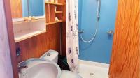 a bathroom with a toilet and a sink and a shower at Superbe vue pour ce joli T2 en front de mer -Wifi -Direct Plage-5PC254 in Saint-Cyprien-Plage