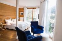 Łóżko lub łóżka w pokoju w obiekcie Alpine Spa Hotel Haus Hirt