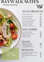 a menu of the bawalk substitutes private dining at Baywalk Suites Batangas in Laurel