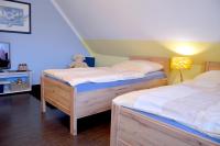 Postel nebo postele na pokoji v ubytování Ferienhaus _Hasenland_
