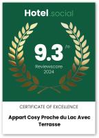 Certyfikat, podpis lub inny dokument wystawiony w obiekcie Appart Cosy proche du lac avec terrasse