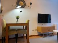 TV a/nebo společenská místnost v ubytování Apartamentos Ciudad Santiago