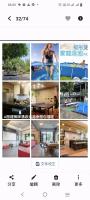 a collage of photos of a woman in a swimming pool at 建築師湧泉泡湯會館 in Dongshan