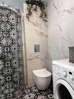 A bathroom at Nikoletta's home