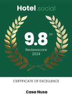 Certifikát, hodnocení, plakát nebo jiný dokument vystavený v ubytování Casa Nusa