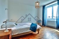 Łóżko lub łóżka w pokoju w obiekcie LocaLise - M8 - Ty Geoland - Maison à deux pas du centre avec jardin au Guilvinec - Wifi inclus - Animaux bienvenus- Linge de lit inclus