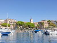 a bunch of boats are docked in a harbor at Apartment La Palmeraie II-1 by Interhome in Sainte-Maxime