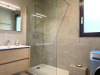 a bathroom with a shower with a glass door at Appartement Annecy, 3 pièces, 6 personnes - FR-1-432-4 in Annecy