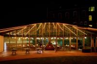 a large building with lights on it at night at Hotel du Vin Exeter in Exeter