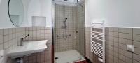 a bathroom with a shower and a sink and a shower at Gîte Marronnier in Tourrettes-sur-Loup