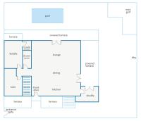 The floor plan of Villa Sapphire by Villa Plus