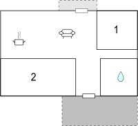 The floor plan of Pet Friendly Apartment In Ponte Leccia With Kitchen