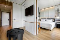 Posteľ alebo postele v izbe v ubytovaní Hotel Tres Reyes San Sebastián