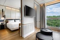 Posteľ alebo postele v izbe v ubytovaní Hotel Tres Reyes San Sebastián