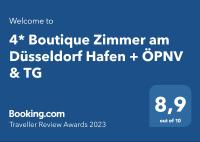 Půdorys ubytování 4* Boutique Zimmer am Düsseldorf Hafen + ÖPNV & TG