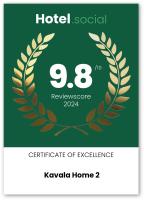 Certifikát, ocenenie alebo iný dokument vystavený v ubytovaní Kavala Home 2