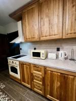 Kuchyň nebo kuchyňský kout v ubytování Krisiyasapartment