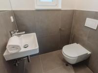 a bathroom with a white sink and a toilet at Apartment Das Georgen- Schmitten by Interhome in Fürstau
