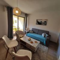 Część wypoczynkowa w obiekcie Petit paradis classé 3 étoiles à 200m de la plage! Terrasse-Wifi-Parking-clim