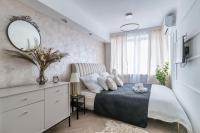 Gold Premium 2-bedroom Suite 100m from Central Station, modern&high standardにあるベッド