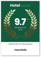 Certifikát, ocenenie alebo iný dokument vystavený v ubytovaní Casa giulia