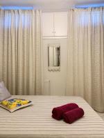 Posteľ alebo postele v izbe v ubytovaní Gemütliches Appartement in Ano Poli