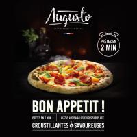 une affiche de pizza avec les mots bon appétit dans l&#39;établissement ibis budget Marseille Aeroport Provence, à Marignane