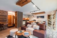 Część wypoczynkowa w obiekcie Appartement Thom's - LES GETS, en plein centre et au pied des pistes
