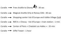 a screenshot of a cell phone screen with a screenshot of the queue at Disneyland Paris, appartement 70m², parking privé in Serris