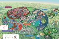a map of the water park at the park at Disneyland Paris, appartement 70m², parking privé in Serris