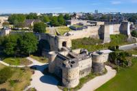 an aerial view of an old castle at Cocon Rue Ecuyère - Calme- 2ch - 6pers in Caen