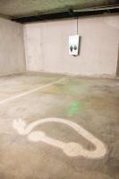 an empty room with a snake painted on the ground at Campanile Limoges Centre - Gare in Limoges