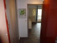 Cette chambre dispose d&#39;un couloir avec une plante sur le mur. dans l&#39;établissement Appart Limoges centre gare., à Limoges