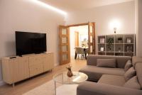 TV a/nebo společenská místnost v ubytování Top Center Designer Apartment