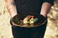 Mad på landstedet eller i nærheden