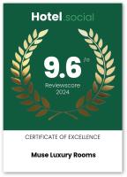 Certifikát, ocenenie alebo iný dokument vystavený v ubytovaní Muse luxury rooms