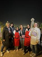a group of women are posing for a picture at Riad Atrium & Spa in Marrakech